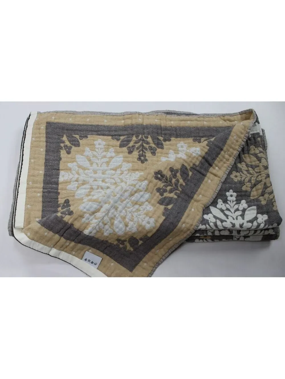 4-Pack Cotton Gauze Bath Towels Floral Print Lightweight Soft Muslin Breathable